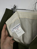 Gonna Yves Saint Laurent YSL 80s verde in cotone - 40
