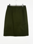 Gonna Yves Saint Laurent YSL 80s verde in cotone - 40