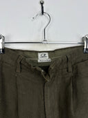 Shorts C.P. Company verdi in lino -  44