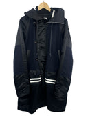 Piumino lungo Sacai blu nero (26-445) - XL