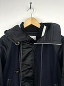 Piumino lungo Sacai blu nero (26-445) - XL