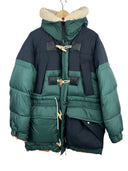 Piumino parka Sacai verde arancio imbottito (26-446) - XL