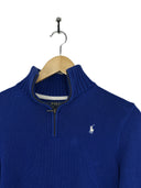 Maglione 1/4 zip Ralph Lauren blu donna (26-466) - XS