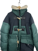 Piumino parka Sacai verde arancio imbottito (26-446) - XL