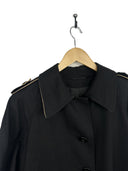 Trench nero donna vintage anni 90 (26-454) - 42