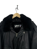 Giacca bomber in pelle nera Schott imbottita 184 sm (26-455) - XL/XXL/52