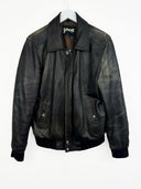 Giacca bomber in pelle Schott marrone  - L