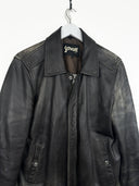 Giacca bomber in pelle Schott marrone  - L