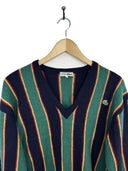 Maglione Chemise Lacoste verde a righe anni 80  donna (26-469) - S/M