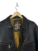 Giacca in pelle marrone scuro anni 90 (26-475) - L
