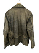 Giacca Energie marrone in pelle invecchiata anni 90 (26-476) - L