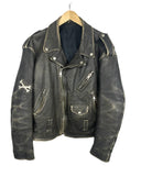 Giacca chiodo in pelle Energie marrone 90s (26-492) - M