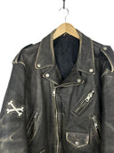 Giacca chiodo in pelle Energie marrone 90s (26-492) - M
