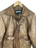 Giacca bomber Schott marrone in pelle (26-493) - S