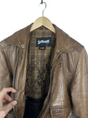 Giacca bomber Schott marrone in pelle (26-493) - S