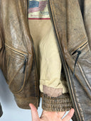Giacca in pelle Alan Gordon marrone aviator (26-494) - M
