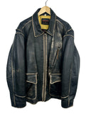 Giacca in pelle Bomb Boogie nera anni 90 (26-495) - XL