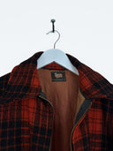 Giacca Woolrich rossa nera a quadri in lana - M/L