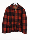 Giacca Woolrich rossa nera a quadri in lana - M/L