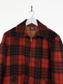 Giacca Woolrich rossa nera a quadri in lana - M/L