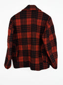 Giacca Woolrich rossa nera a quadri in lana - M/L