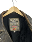 Giacca chiodo in pelle Energie marrone limited edition (26-520) - XL