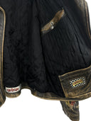 Giacca chiodo in pelle Energie marrone limited edition (26-520) - XL