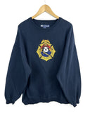 Felpa blu oversize U.S.A. vintage (26-543) - XL