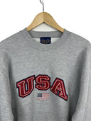 Felpa U.S.A. flag grigia vintage (26-550) - M