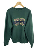 Felpa verde vintage college Delaware Made in U.S.A. 90s (26-551) - XL/L