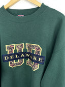 Felpa verde vintage college Delaware Made in U.S.A. 90s (26-551) - XL/L