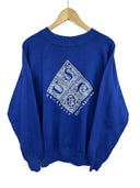 Felpa blu college San Carolina vintage 90s Made in U.S.A. (26-553) - M/L