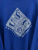 Felpa blu college San Carolina vintage 90s Made in U.S.A. (26-553) - M/L