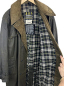 Raro Barbour Trench Coat C48 verde anni 90 (26-579) - XL