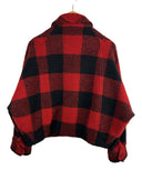 Giacca a quadri Woolrich rossa nera donna (26-580) - S