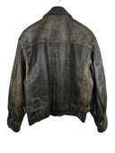 Giacca in pelle invecchiata marrone Bad Boys anni 90 (26-584) - S