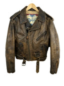 Giacca chiodo in pelle Alan Gordon marrone 90s (26-279) - S