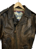Giacca chiodo in pelle Alan Gordon marrone 90s (26-285) - S