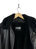 Giacca bomber in pelle Schott nero aviator (26-609) - XL