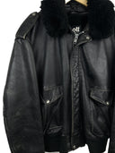 Giacca bomber in pelle Schott nero aviator (26-609) - XL