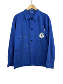 Giacca camicia francese da lavoro blu disdressed anni 80 (26-619) - M/L