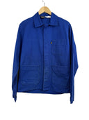 Giacca camicia francese da lavoro blu cobalto (26-622) - S/M
