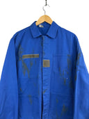 Giacca camicia francese da lavoro blu cobalto disdressed (26-623) - S