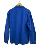 Giacca camicia francese da lavoro blu cobalto anni 80 (26-625) - M