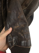 Giacca bomber in pelle Schott aviatore marrone imbottita 48 (26-630) - L/XL