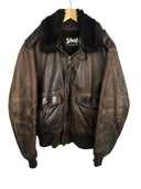 Giacca bomber in pelle Schott aviatore marrone imbottita 48 (26-630) - L/XL
