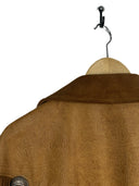 Giacca in pelle scamosciata marrone Schott Western con frange e ricami donna (26-631) - 42- M
