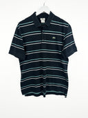 Polo Lacoste nera a righe - M/L