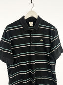Polo Lacoste nera a righe - M/L