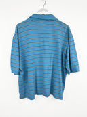 Polo Lacoste azzurra a righe cropped - M